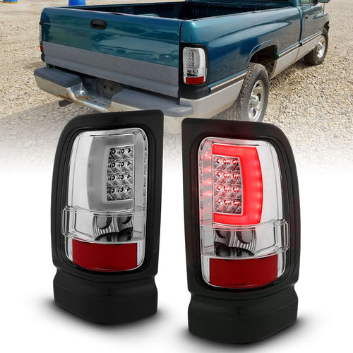 DODGE TAIL LIGHTS, DODGE RAM TAIL LIGHTS, RAM 1500 TAIL LIGHTS, RAM 2500 TAIL LIGHTS, RAM 3500 TAIL LIGHTS, DODGE 94-01 TAIL LIGHTS, DODGE 94-02 TAIL LIGHTS, TAIL LIGHTS, CHROME TAIL LIGHTS, Anzo TAIL LIGHTS