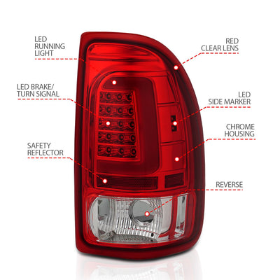 Dodge Tail Lights, Dakota Tail Lights, 97-04 Tail Lights, Tail Lights, Black Tail Lights