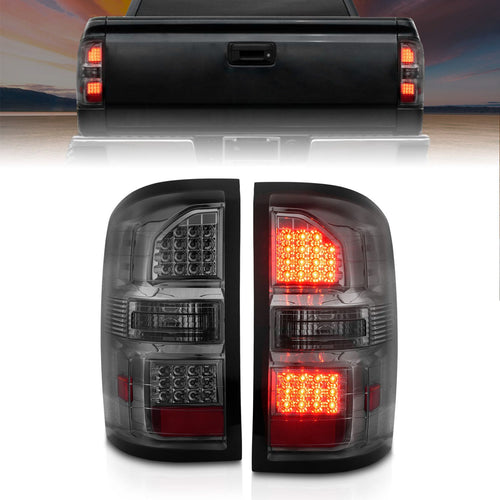 GMC Led Tail Lights, GMC Sierra Tail Lights, GMC 14-18 Tail Lights, Led Tail Lights, Sierra 1500 Tail Lights, Sierra 2500hd Tail Lights, Sierra 3500hd Tail Lights, GMC 15-19 Tail Lights, Chrome Tail Lights, Anzo Tail Lights