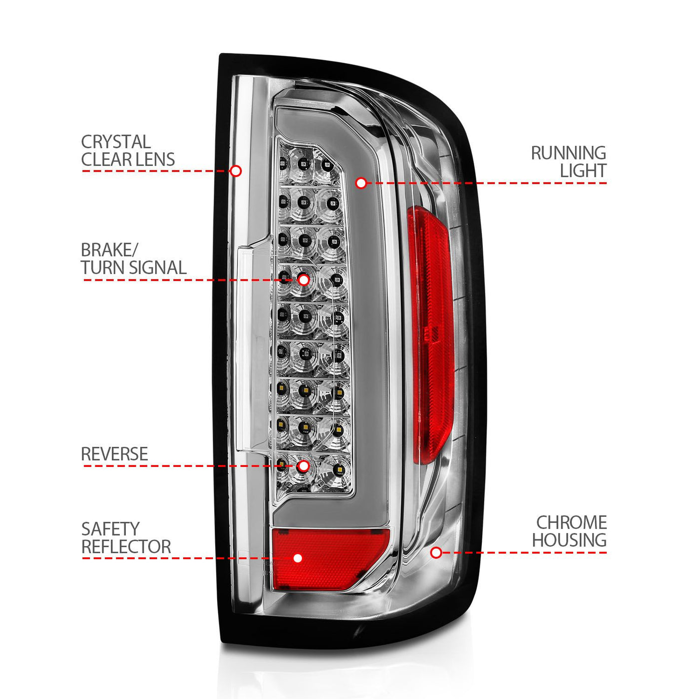 Chevrolet Colorado Tail Lights, Chevrolet Tail Lights, Anzo Tail Lights, Tail Lights,15-21 Tail Lights, Chrome Tail Lights, Colorado Tail Lights, Led Tail Lights