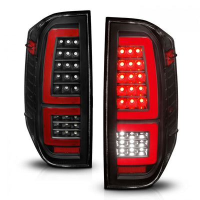 Toyota Tail Lights, Toyota Tundra Tail Lights, Toyota 14-21 Tail Lights, Full Led Tail Lights, Black Housing Tail Lights, Anzo Tail Lights