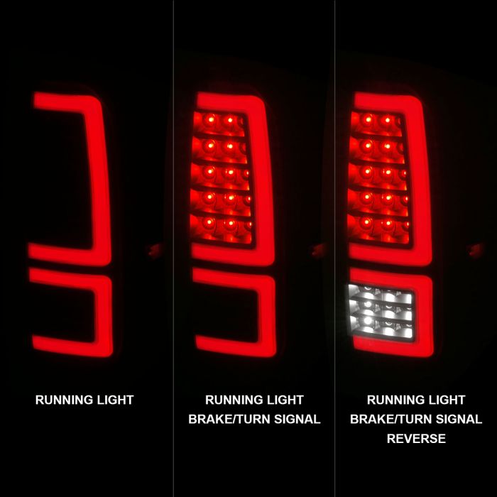 Toyota Tail Lights, Toyota Tundra Tail Lights, Toyota 14-21 Tail Lights, Full Led Tail Lights, Black Housing Tail Lights, Smoke Lens Tail Lights,  Anzo Tail Lights