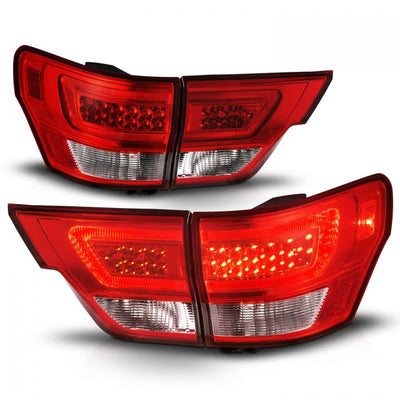 Jeep Led Tail Lights, Jeep Grand Cherokee Tail Lights, Cherokee 11-13 Tail Lights, Led Tail Lights, Red/Clear Tail Lights, Anzo Tail Lights