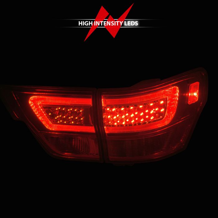 Jeep Led Tail Lights, Jeep Grand Cherokee Tail Lights, Cherokee 11-13 Tail Lights, Led Tail Lights, Red/Clear Tail Lights, Anzo Tail Lights