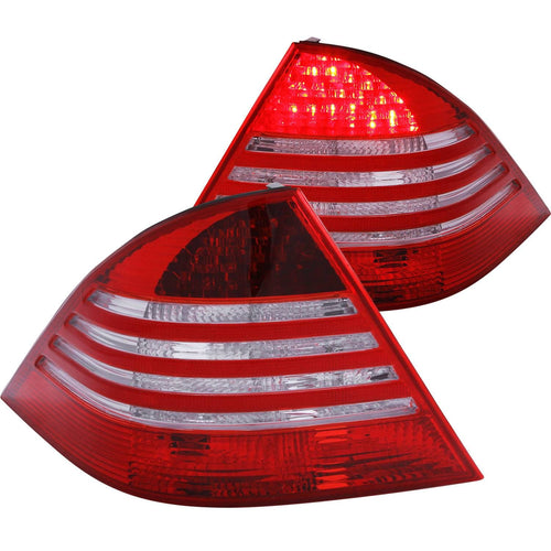 Mercedes Benz Led Tail Lights, S Class Tail Lights, S Class 00-05 Tail Lights, Red Clear Tail Lights, Anzo Tail Lights