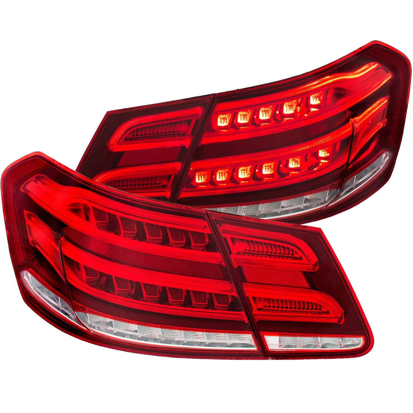 Mercedes Benz Led Tail Lights, E Class Tail Lights, E Class 10-13 Tail Lights,  Red Clear Tail Lights, Anzo Tail Lights