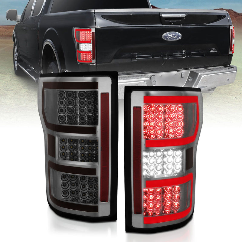 Ford Led Taillights, Ford F-150 Led Taillights, Ford 18-20 Led Taillights, Ford Taillights Smoke, anzo Led Taillights 