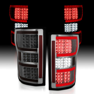 Ford Led Taillights, Ford F-150 Led Taillights, Ford 18-20 Led Taillights, Ford Taillights Smoke, anzo Led Taillights 