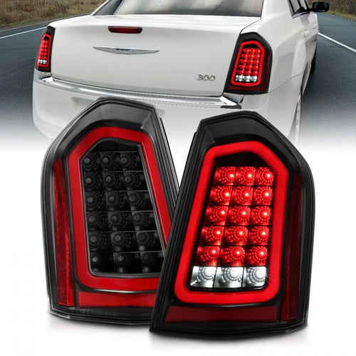 Chrysler 300 Tail Lights, 300 Tail Lights, Chrysler Tail Lights, 11-14 Chrysler Tail Lights, Anzo Chrysler Tail Lights, Tail Lights, Black LED Tail Lights, Led Tail Lights, Tail Lights, Tail Light, Sequential Signal Tail Light