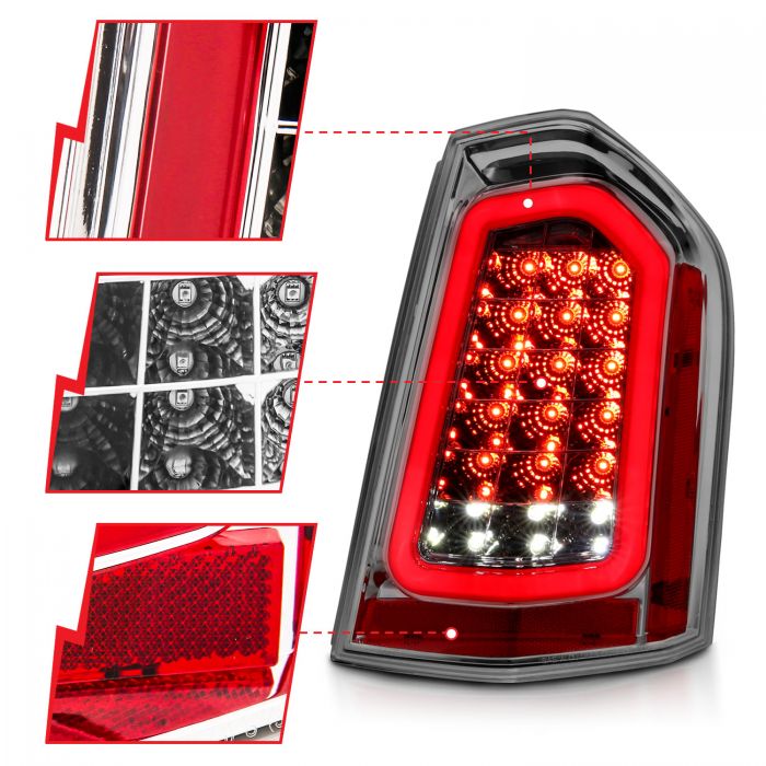 Chrysler 300 Tail Lights, 300 Tail Lights, Chrysler Tail Lights, 11-14 Chrysler Tail Lights, Anzo Chrysler Tail Lights, Tail Lights, ChromeLED Tail Lights, Led Tail Lights, Tail Lights, Tail Light, Sequential Signal Tail Light