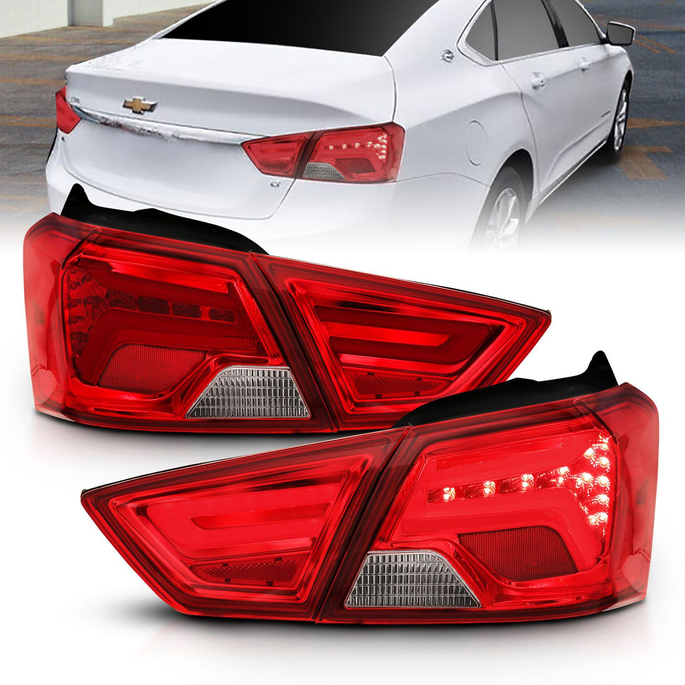 Chevrolet Impala Tail Lights, Chevrolet Tail Lights, Anzo Tail Lights, Tail Lights,14-18 Tail Lights, Chrome Tail Lights, Impala Tail Lights, Led Tail Lights