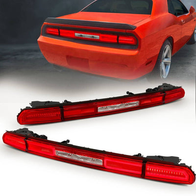 Dodge Challenger Tail Lights, Challenger Tail Lights, 2008-2014 Tail Lights, Red Tail Lights, Anzo Tail Lights, LED Tail Lights