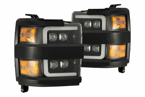 Chevy Silverado Headlight, Silverado Headlight, Silverado 15-19 Headlight, Nova Headlights, Alpharex Nova Headlights, Headlight, Alpharex Headlight, Chrome Headlight,  Jet Black Headlight, Black Headlight