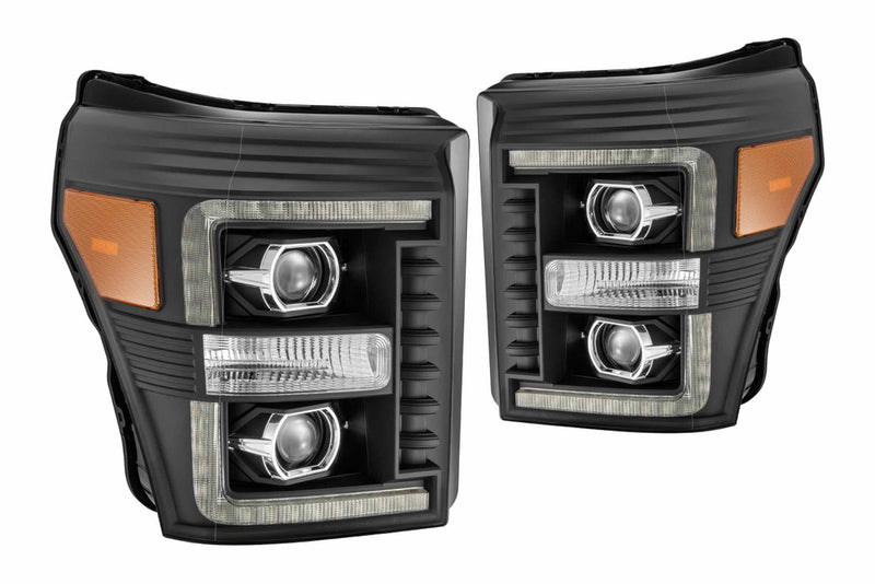 Ford Led Headlights, Super Duty Led Headlights, Super Duty 11-16 Led Headlights, Alpharex Led Headlights, Ford Headlights, Led Headlights, Ford 11-16 Headlights, Alpharex Luxx Headlights, Black Led Headlights, Alpha Black Led Headlights, Chrome Led Headlights