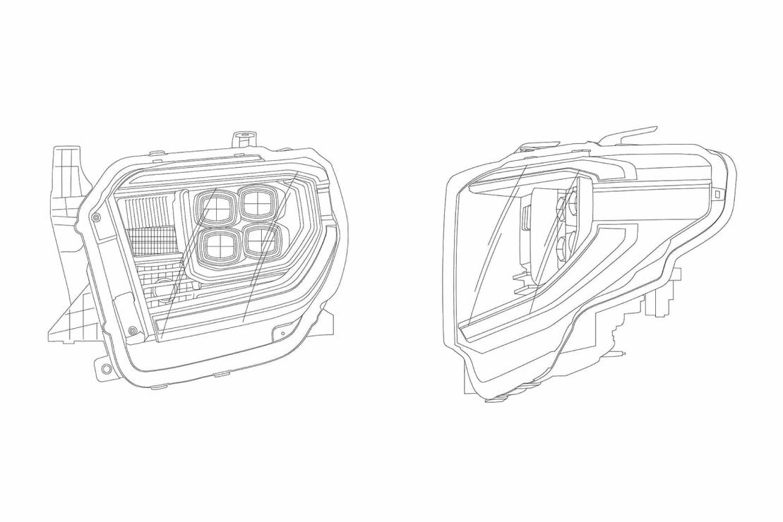Toyota Tundra Headlight, Tundra Nova Headlight, Toyota 14-20 Headlight, Alpharex Nova Headlights, Chrome Nova Headlights, Alpha-Black Nova Headlights, Black Nova Headlight, Tundra Alpharex Headlights, Toyota Alpharex Headlights, Toyota Nova Headlights
