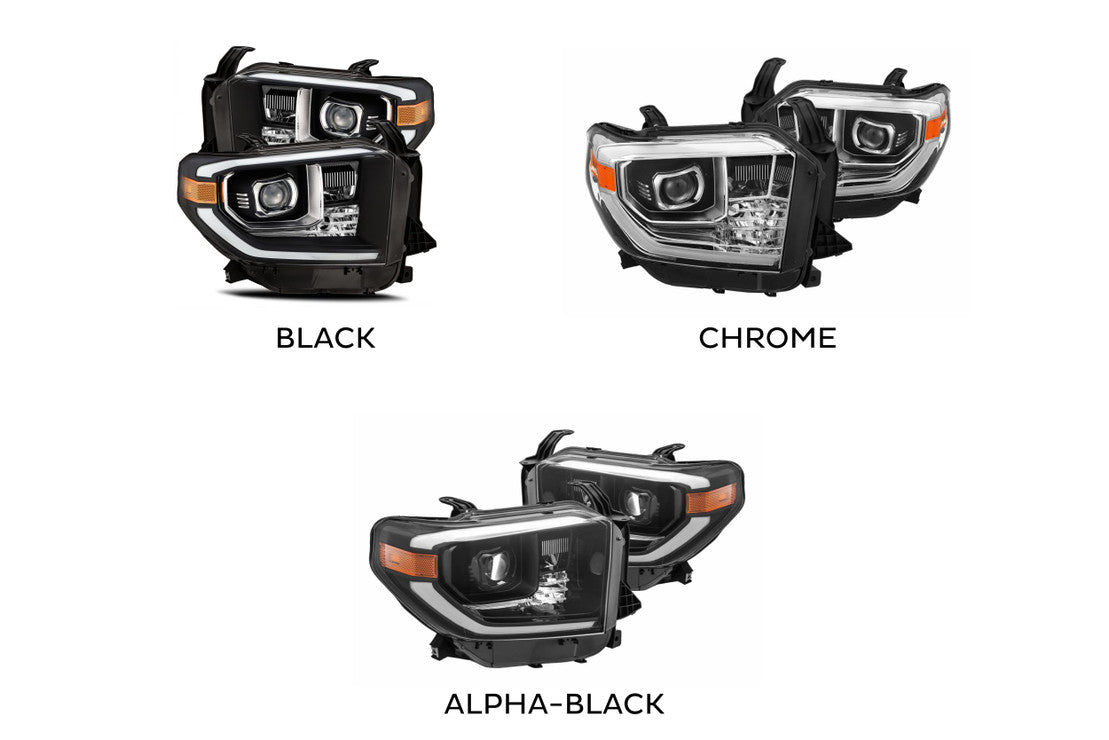 Toyota Tundra Headlight, Tundra Luxx Headlight, Toyota 14-20 Headlight, Alpharex Luxx Headlights, Black Luxx Headlight, Alpha-Black Luxx Headlight, Toyota Luxx Headlights