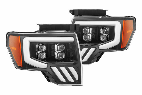 Ford Led Headlights, F150 Led Headlights, F150 09-14 Led Headlights, Alpharex Led Headlights, Ford Headlights, Led Headlights, Ford 09-14 Headlights, Alpharex Nova Headlights, Black Led Headlights, Jet Black Led Headlights, Chrome Led Headlights