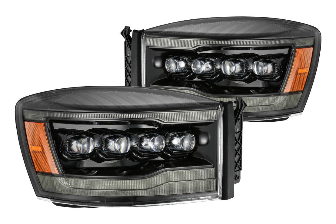 Dodge Led Headlights, Ram Led Headlights, Ram 06-08 Led Headlights, Alpharex Led Headlights, Dodge Headlights, Led Headlights, Dodge 06-08 Headlights, Alpharex Nova Headlights, Chrome Led Headlights, Alpha Black Led Headlights, Black Headlights