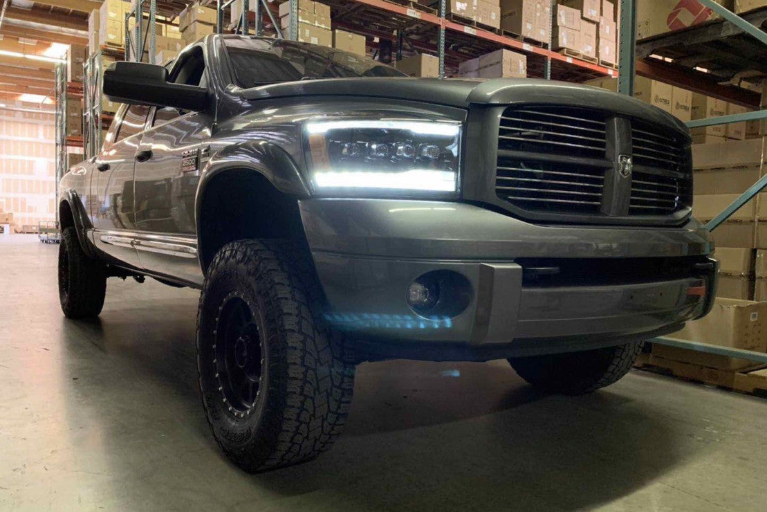 Dodge Led Headlights, Ram Led Headlights, Ram 06-08 Led Headlights, Alpharex Led Headlights, Dodge Headlights, Led Headlights, Dodge 06-08 Headlights, Alpharex Nova Headlights, Chrome Led Headlights, Alpha Black Led Headlights, Black Headlights