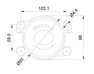 Oracle 100mm 20w Driving Beam Led Emitter