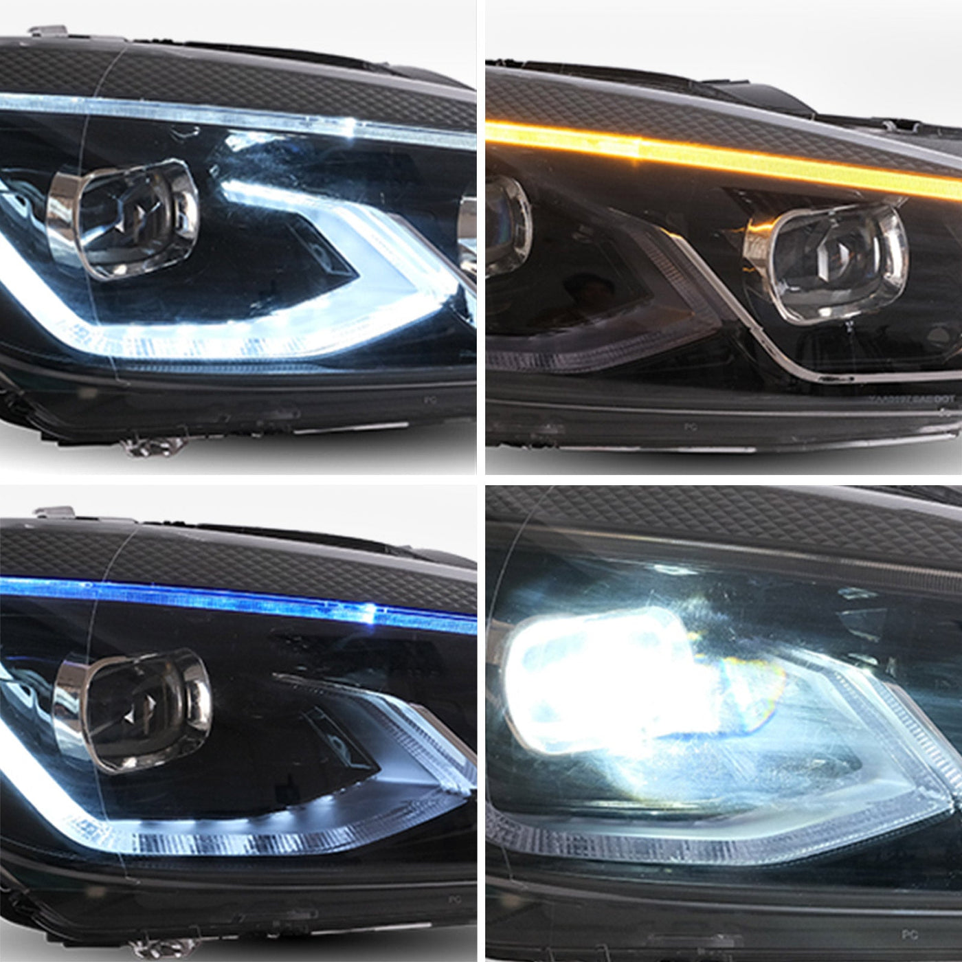 VLAND LED Projector Headlights Head Lamps For Volkswagen VW Golf 6 / MK6 2010-2014 (NOT fit for Golf GTI and Golf R models)