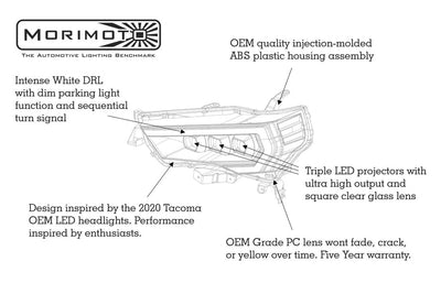 Toyota 4Runner Headlight, 4Runner LED Headlight, Toyota 14-22 Headlight, XB LED Headlights, Toyota XB Headlights, Morimoto LED Headlights, Toyota LED Headlight, 4Runner XB Headlights, XB LED Headlights, Amber DRL Headlights, Toyota DRL Headlights, 4Runner DRL Headlights, Gen2 DRL Headlights, Toyota Gen2 Headlights, 4Runner Gen2 Headlights