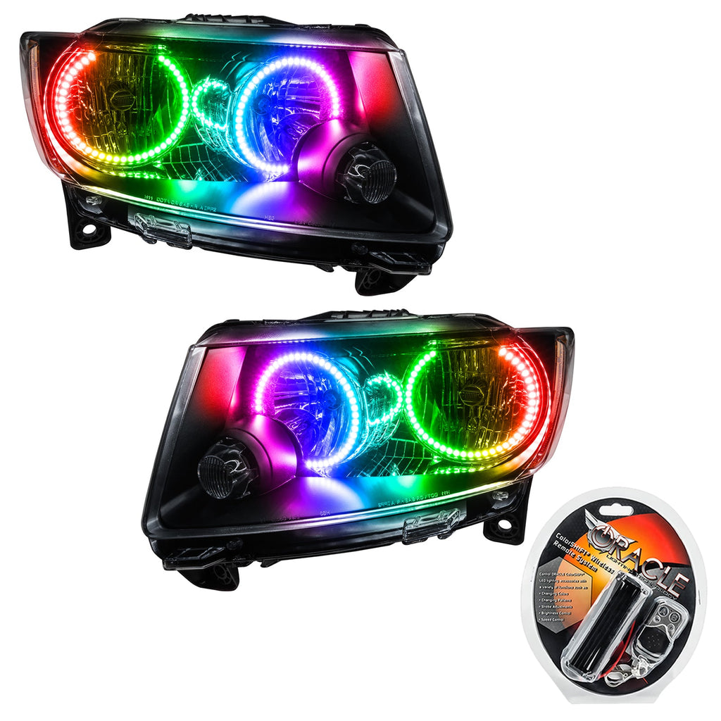 Oracle Lighting 2011-2013 Jeep Grand Cherokee Pre-assembled SMD Halo Headlights - Non Hid - Chrome