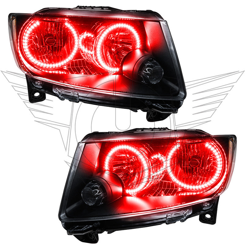 Oracle Lighting 2011-2013 Jeep Grand Cherokee Pre-assembled SMD Halo Headlights - Non Hid - Chrome