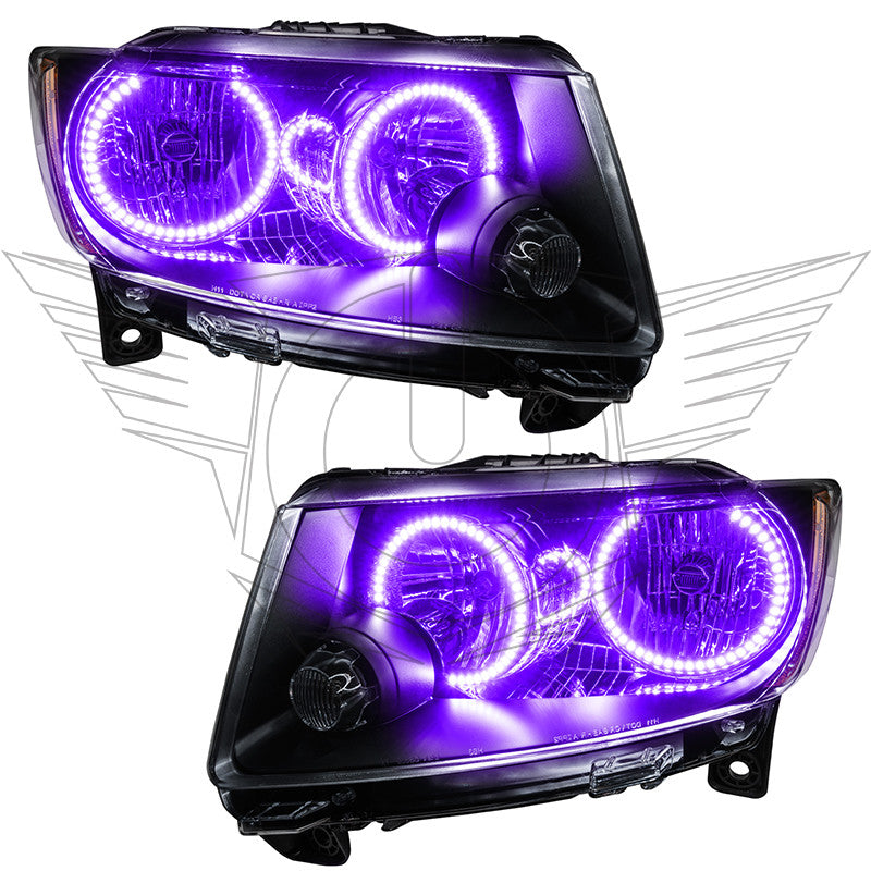 Oracle Lighting 2011-2013 Jeep Grand Cherokee Pre-assembled SMD Halo Headlights - Non Hid - Chrome