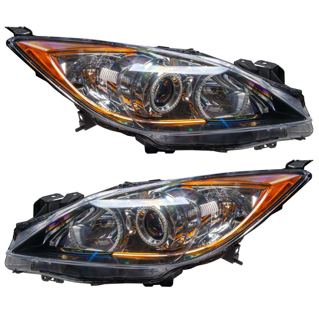 Oracle Lighting 2010-2013 Mazda 3 Pre-assembled SMD Halo Headlights - Halogen