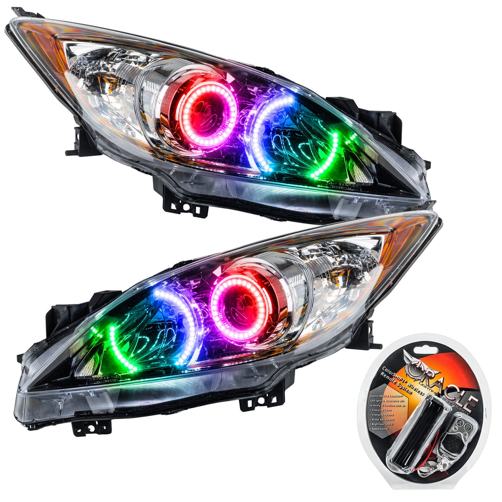 Oracle Lighting 2010-2013 Mazda 3 Pre-assembled SMD Halo Headlights - Halogen