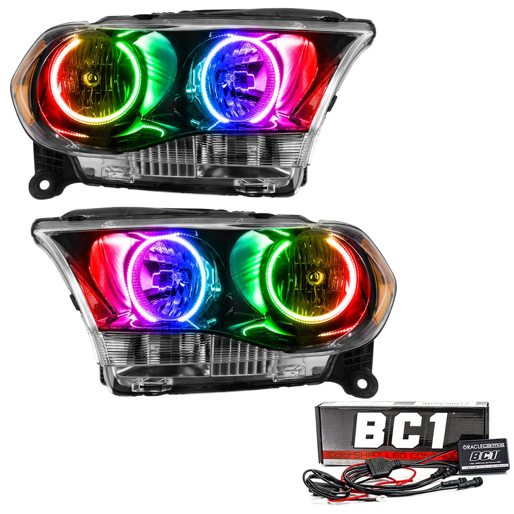 Oracle Lighting 2011-2013 Dodge Durango Pre-assembled SMD Halo Headlights Non-hid - Black Housing