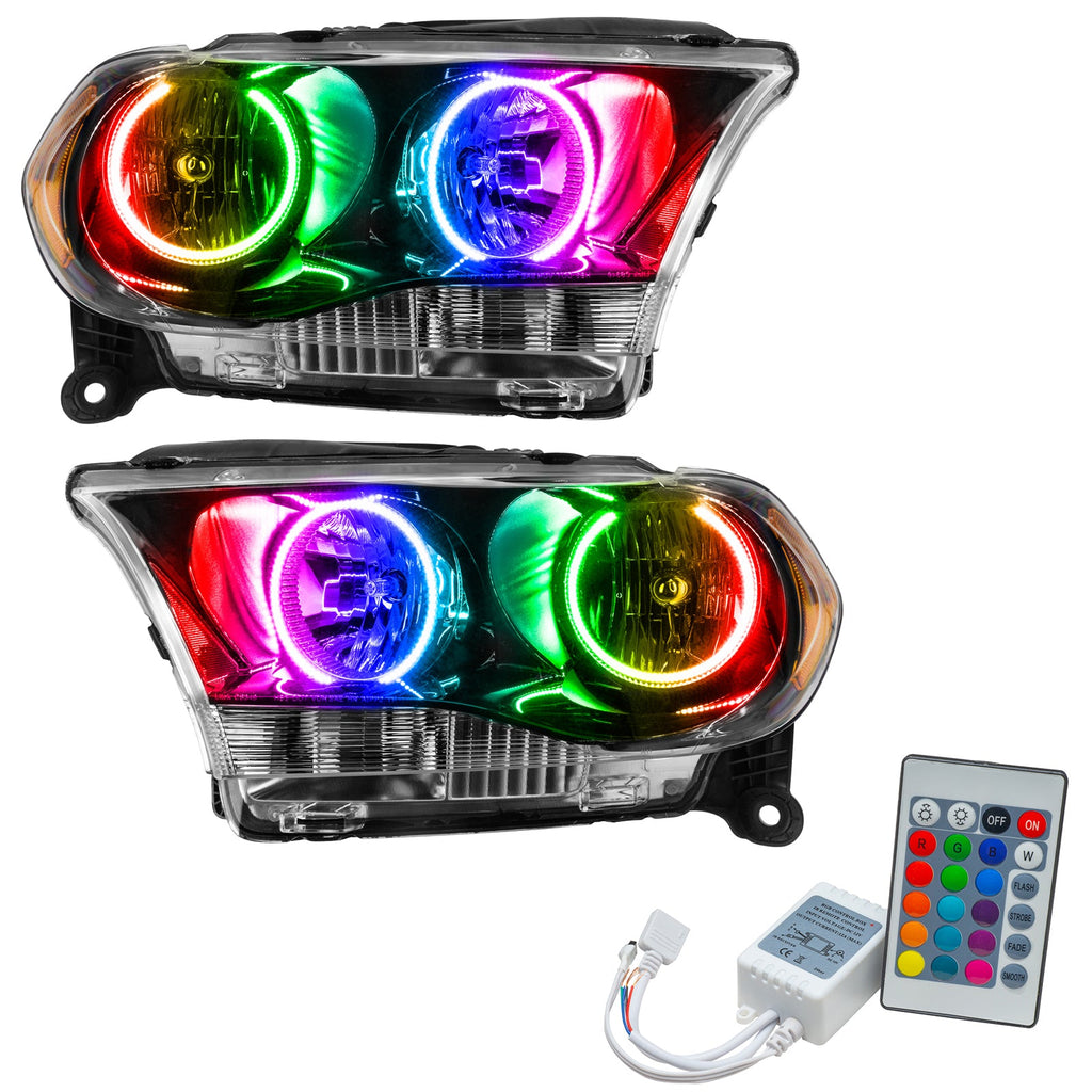 Oracle Lighting 2011-2013 Dodge Durango Pre-assembled SMD Halo Headlights Non-hid - Black Housing