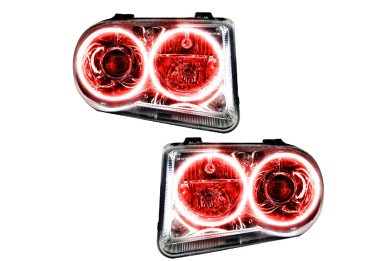 Oracle Chrysler Headlights, Chrysler LED Headlights, 300c LED Headlights, Red LED Headlights, Smd LED Headlights, Single Color Headlights, 2005-2010 LED Headlights, Oracle Halo Headlights, LED Halo Headlights, Chrysler Halo Headlights, 300c Halo Headlights, OEM HID Headlights