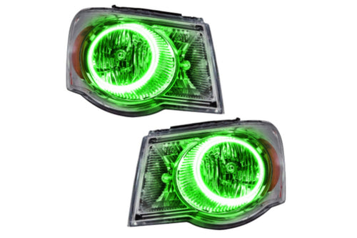 Oracle Chrysler Headlights, Chrysler LED Headlights, Aspen LED Headlights, Green  LED Headlights, SMD LED Headlights, Single Color Headlights, 2007-2009 LED Headlights, Oracle Halo Headlights, LED Halo Headlights, Chrysler Halo Headlights, Aspen Halo Headlights
