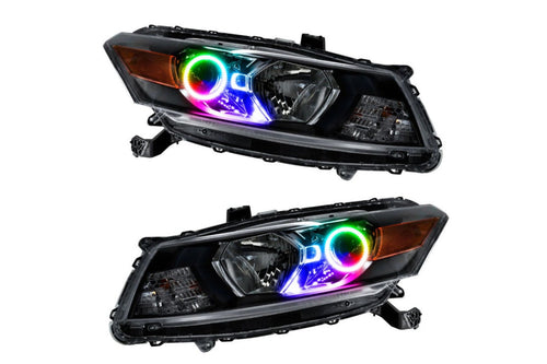 Oracle Halo Headlights, 2008-2012 Halo Headlights, Honda Halo Headlights, LED Halo Headlights, Colorshift Halo Headlights, Accord Coupe Headlights, RGB LED Headlights, RF Controller Headlights, Oracle LED Headlights, Honda LED Headlights, Colorshift RGB Headlights