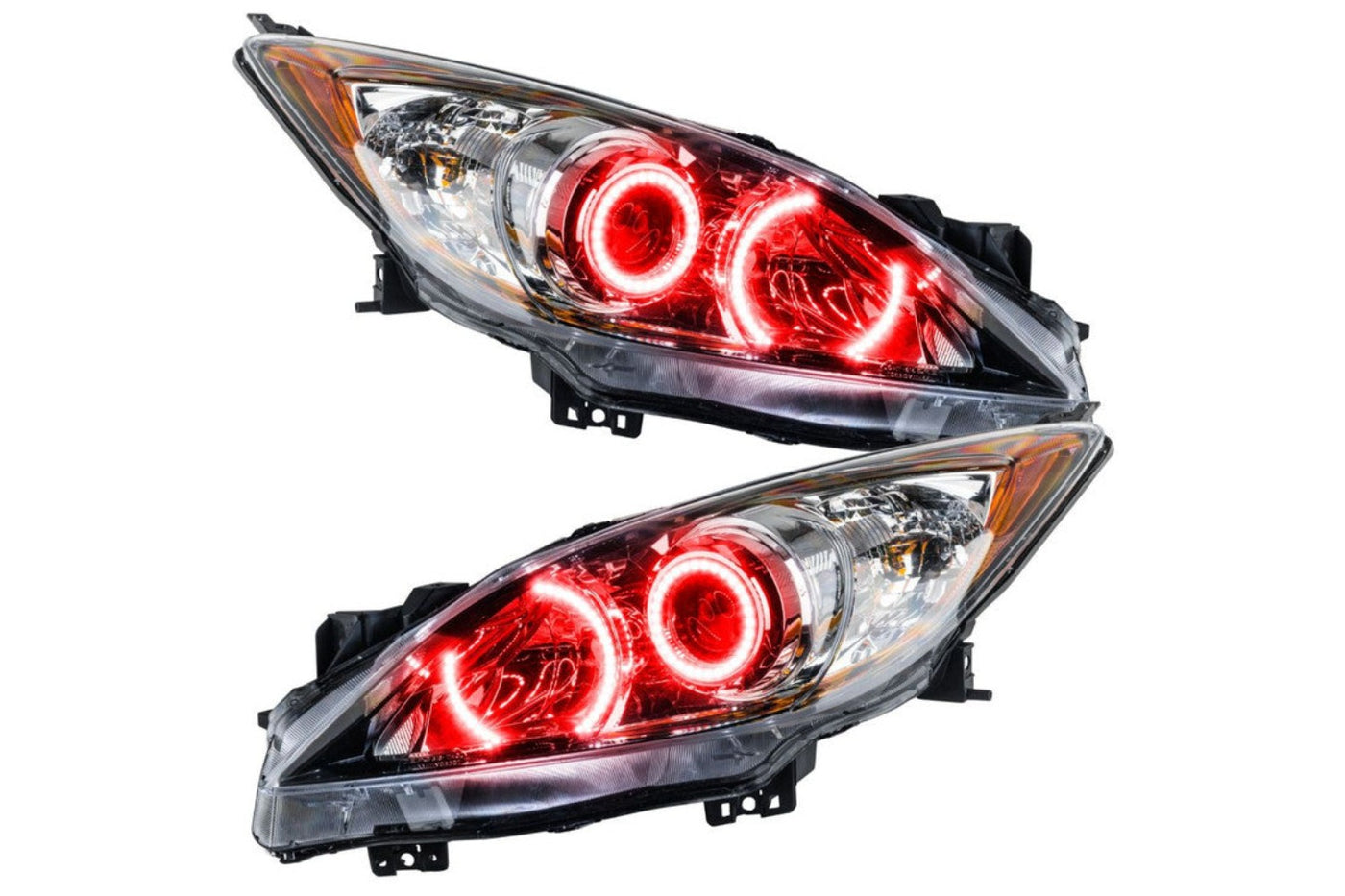 Oracle LED Headlights, 2010-2013 LED Headlights, Mazda LED Headlights, Red LED Headlights, Mazda3 LED Headlights, OEM HID Headlights, SMD LED Headlights, Single Color Headlights