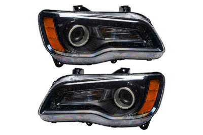 Oracle Halo Headlights, 2011-2014 Halo Headlights, Chrysler Halo Headlights, LED Halo Headlights, Black Halo Headlights, Blue LED Headlights, SMD LED Headlights, Single Color Headlights, Oracle LED Headlights, Chrysler LED Headlights