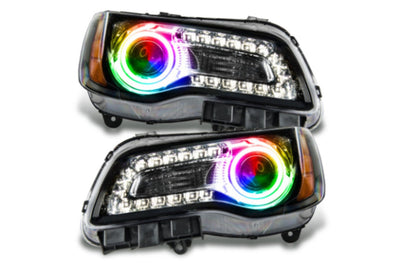 Oracle Halo Headlights, 2011-2014 Halo Headlights, Chrysler Halo Headlights, LED Halo Headlights, Black Halo Headlights, RGB DRL Headlights, Colorshift RGB Headlights, RF Controller Headlights, Oracle LED Headlights, Chrysler LED Headlights