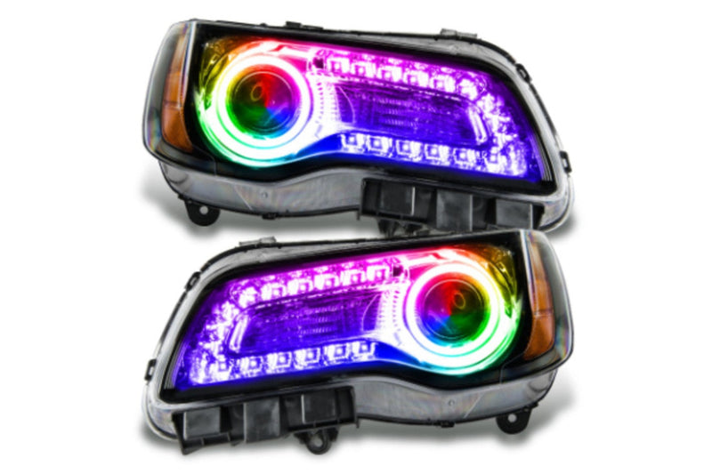 Oracle Halo Headlights, 2011-2014 Halo Headlights, Chrysler Halo Headlights, LED Halo Headlights, Black Halo Headlights, RGB DRL Headlights, Colorshift RGB Headlights, 2.0 Controller Headlights, Oracle LED Headlights, Chrysler LED Headlights