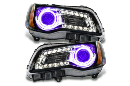 Oracle Halo Headlights, 2011-2014 Halo Headlights, Chrysler Halo Headlights, LED Halo Headlights, Black Halo Headlights, Purple Halo Headlights, Single Color Headlights, Oracle LED Headlights, Chrysler LED Headlights, SMD Single Color