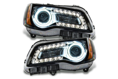 Oracle Halo Headlights, 2011-2014 Halo Headlights, Chrysler Halo Headlights, LED Halo Headlights, Black Halo Headlights, White Halo Headlights, Single Color Headlights, Oracle LED Headlights, Chrysler LED Headlights, SMD Single Color