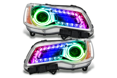 Oracle Halo Headlights, 2011-2014 Halo Headlights, Chrysler Halo Headlights, LED Halo Headlights, Chrome Halo Headlights, RGB DRL Headlights,  2.0 Controller Headlights, RGB Headlights, Oracle LED Headlights, Chrysler LED Headlights