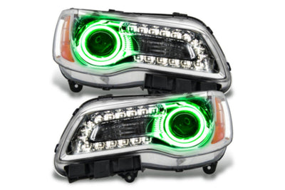 Oracle Halo Headlights, 2011-2014 Halo Headlights, Chrysler Halo Headlights, LED Halo Headlights, Chrome Halo Headlights, Green Halo Headlights, Single Color Headlights, SMD Headlights