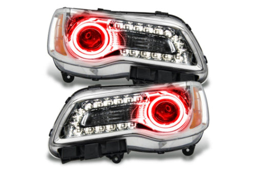 Oracle Halo Headlights, 2011-2014 Halo Headlights, Chrysler Halo Headlights, LED Halo Headlights, Chrome Halo Headlights, Red Halo Headlights, Single Color Headlights, SMD Headlights