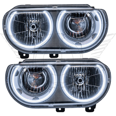 Oracle Lighting 2008-2014 Dodge Challenger Pre-assembled SMD Halo Headlights - Non Hid - Chrome