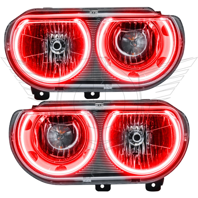 Oracle Lighting 2008-2014 Dodge Challenger Pre-assembled SMD Halo Headlights - Non Hid - Chrome