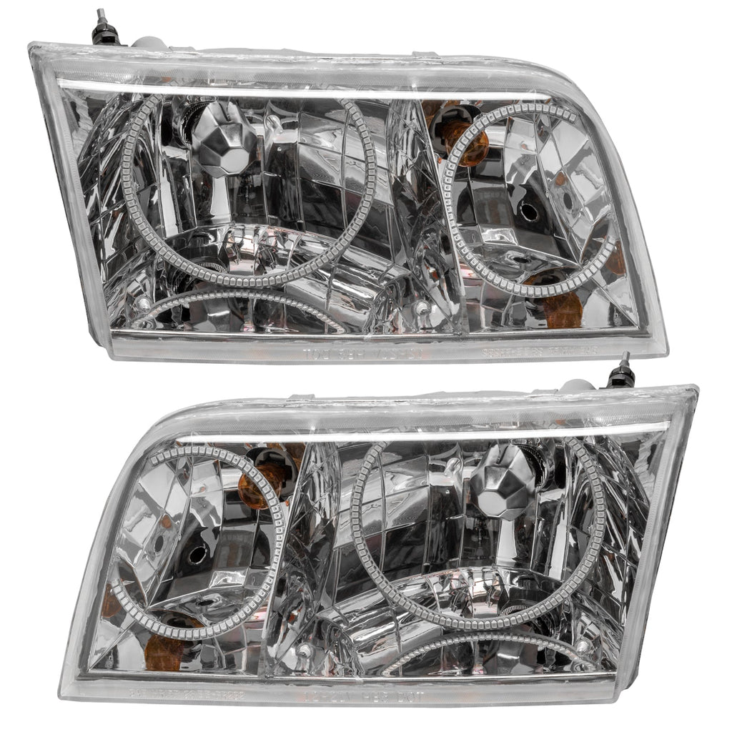 Oracle Lighting 1998-2011 Ford Crown Victoria Pre-assembled SMD Halo Headlights - Halogen - Chrome Housing