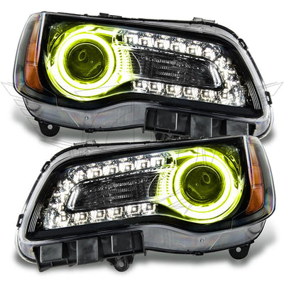 2011-2014 Chrysler 300c Non Hid Pre-assembled SMD Halo Headlights - Black Housing