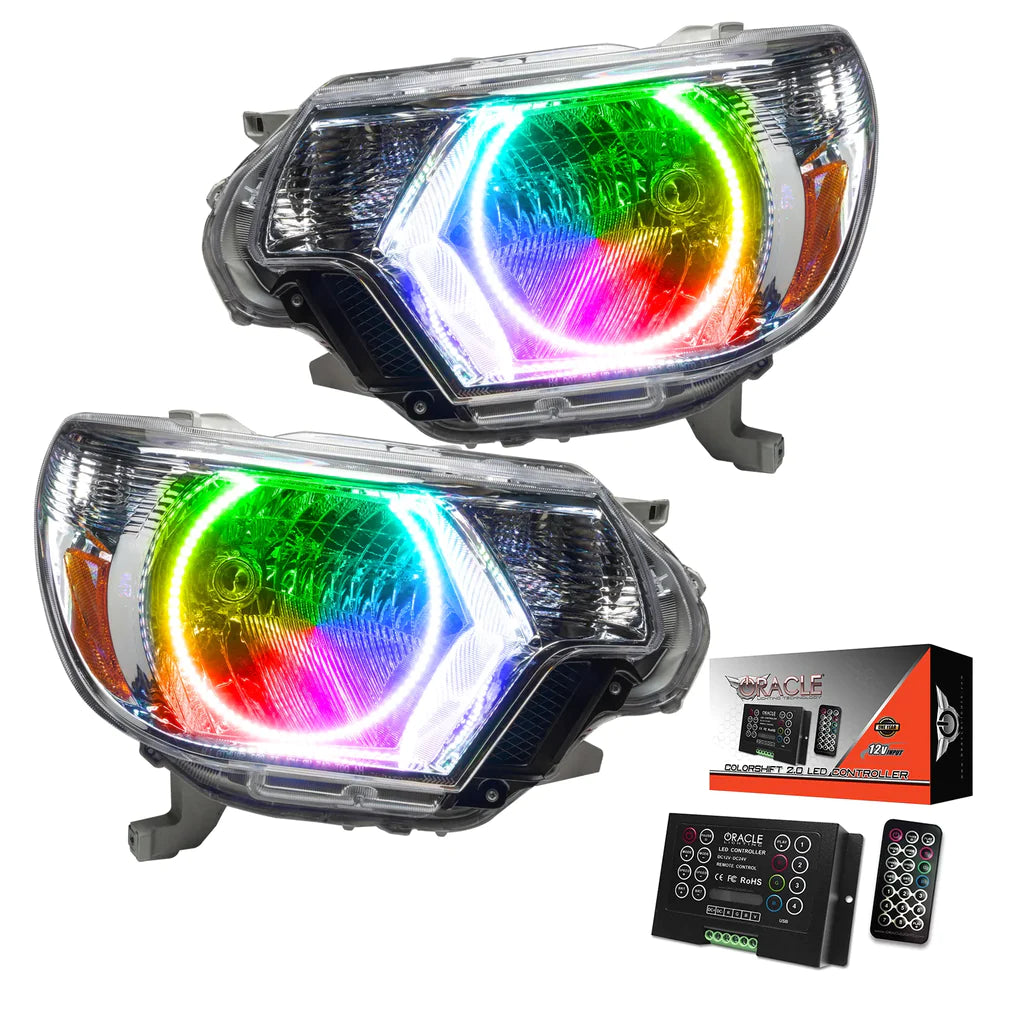 Oracle Lighting 2012-2015 Toyota Tacoma Pre-assembled SMD Halo Headlights - Chrome